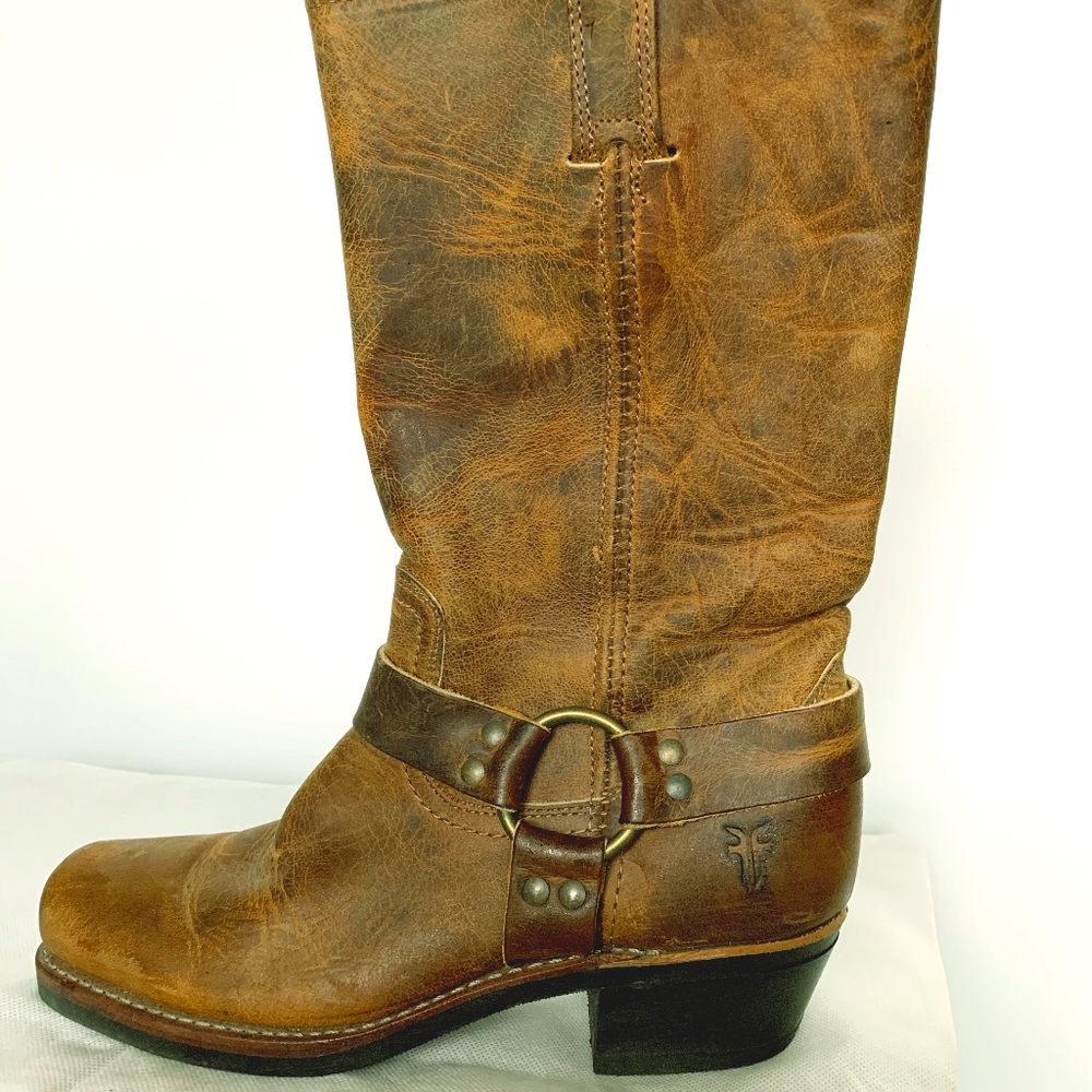 Frye Women's Crazy Horse Harness 12R Boot